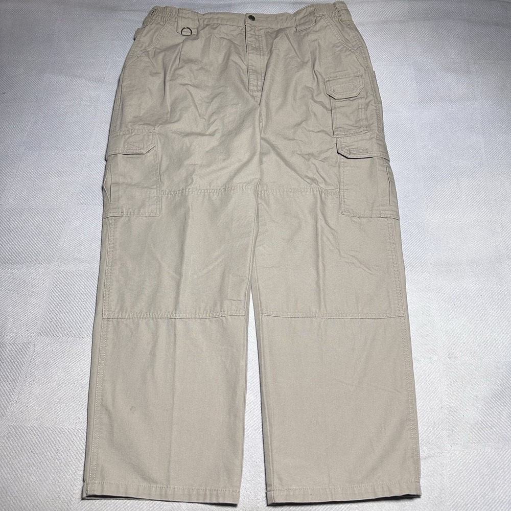 5.11 Tactical Canvas Cargo Pants 38x30 Khaki 7 Pocket Utility Uniform Military